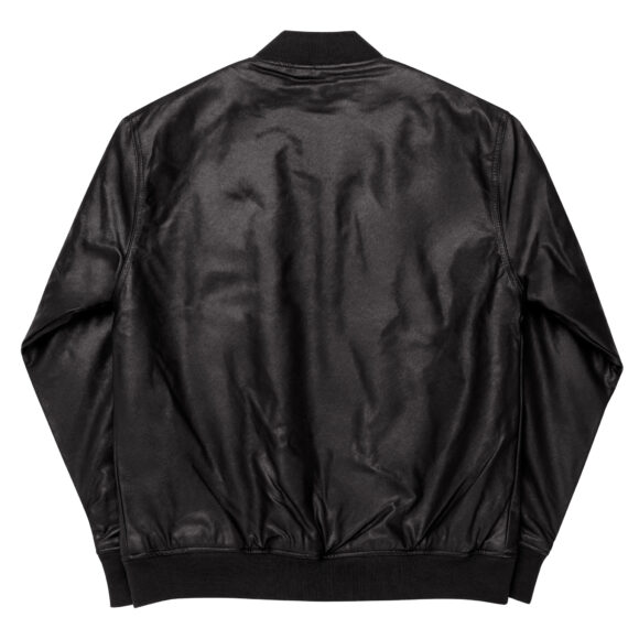 Leather Bomber Jacket - Image 3