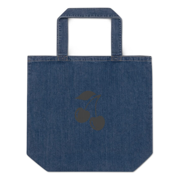 Organic denim tote bag