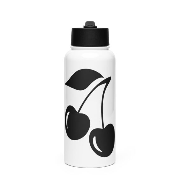 Stainless steel water bottle with a straw lid - Image 2