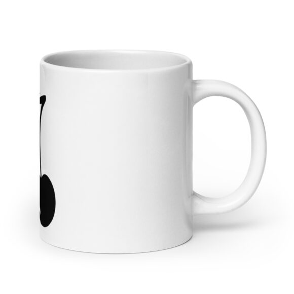 White glossy mug