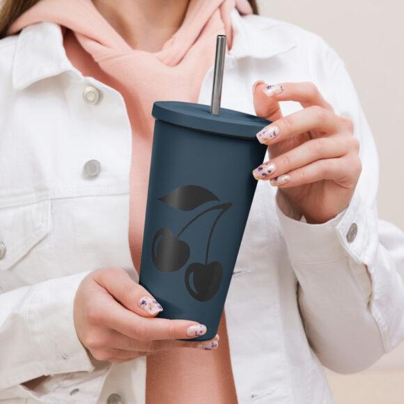 Insulated tumbler with a straw - Image 21